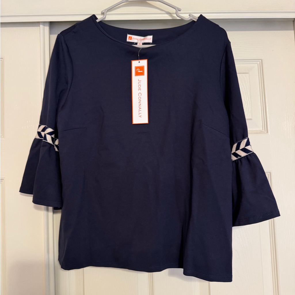 Jude Connally Dixie Navy Blue Blouse